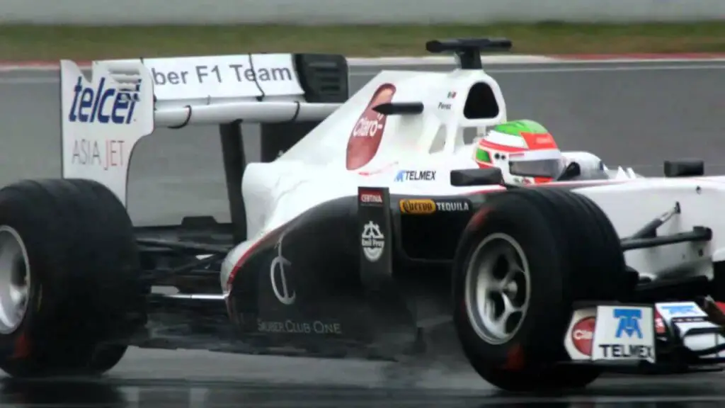 Sergio Perez racing for Sauber