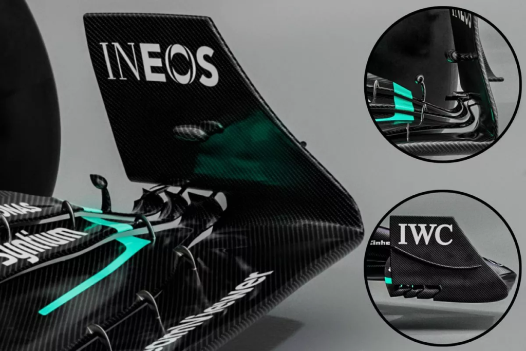 Mercedes W14 2023 F1 Car Front Wing Detail