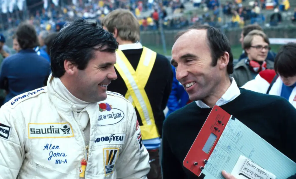 Pole sitter and second place finisher Alan Jones (AUS) (left) talks with his Williams Boss Frank Williams (GBR). Belgian Grand Prix, Zolder, 4 May 1980.