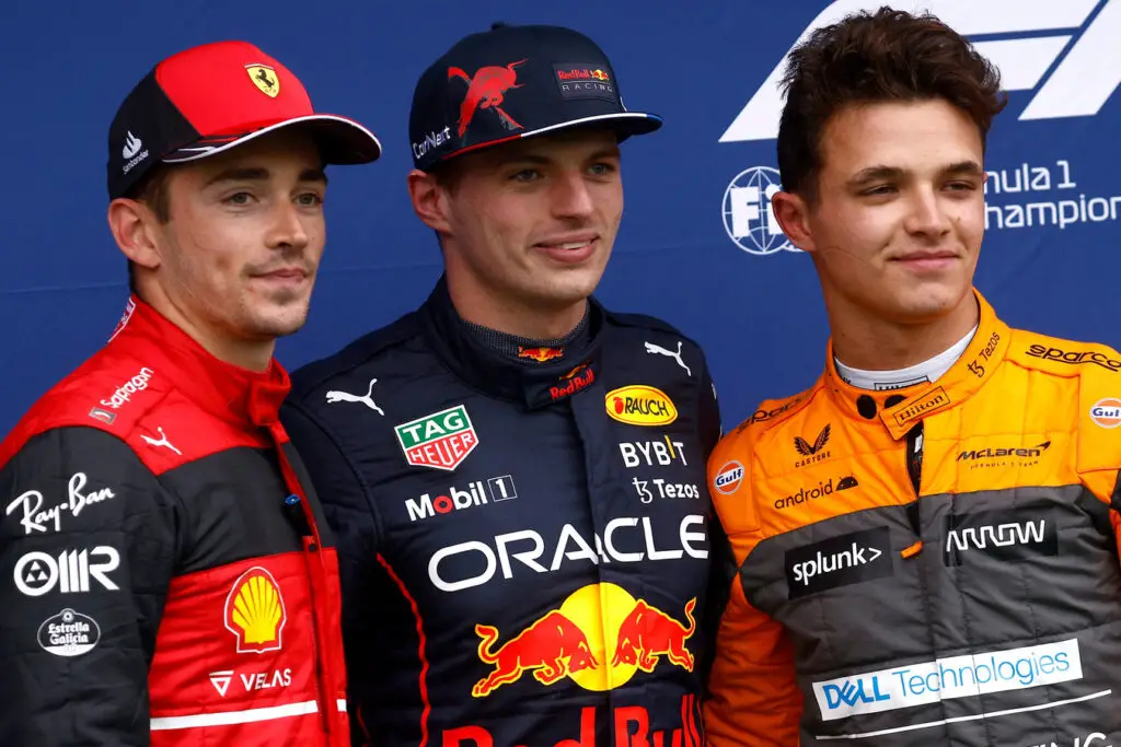 Lando, Charles and Max - F1 points standings