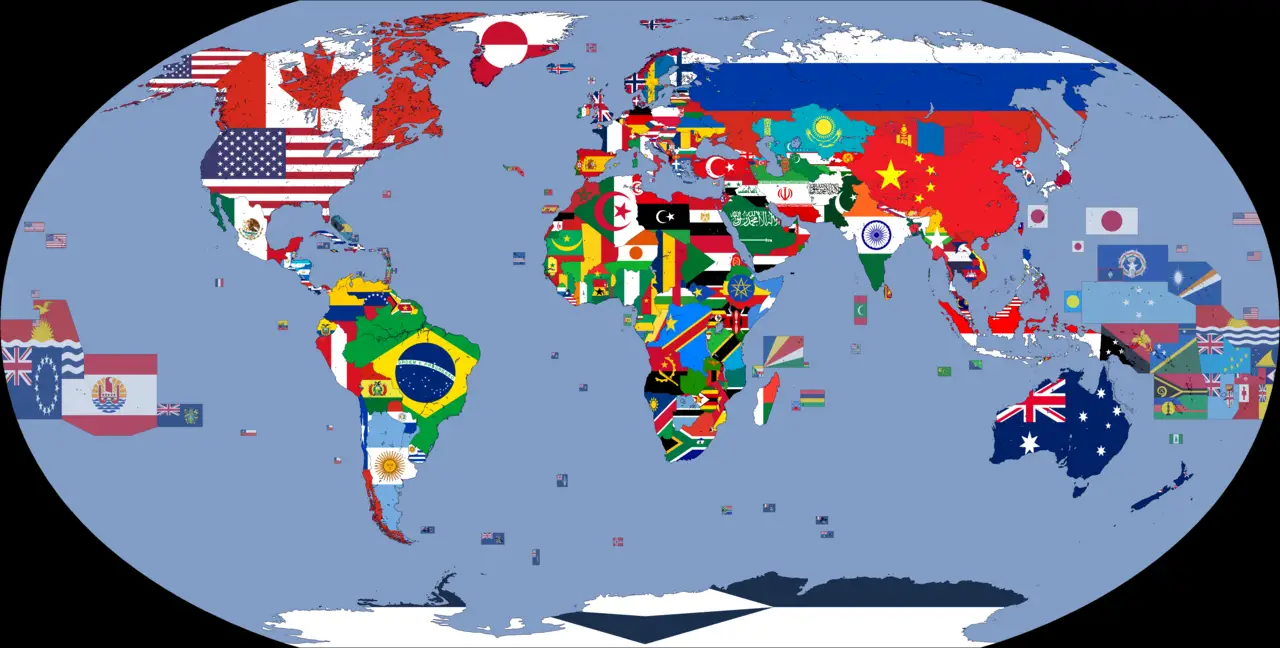 F1 drivers Flag_Map_of_The_World_(2022)