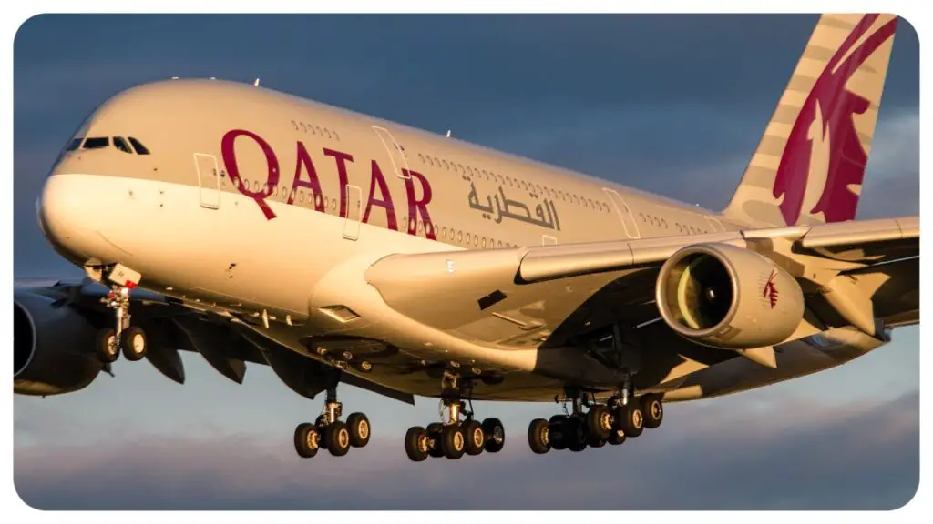 QATAR A380 landing