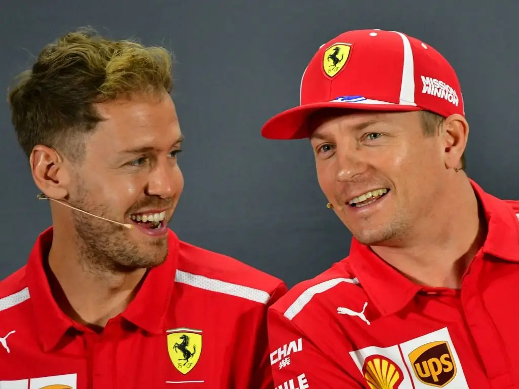 Kimi and Sebastian Vettel